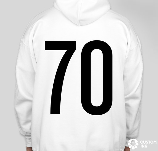 Big 70 hoodie white back
